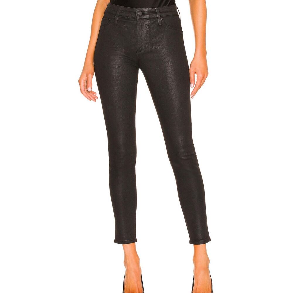 AG Farrah Skinny High Rise Jean Coated Black 27